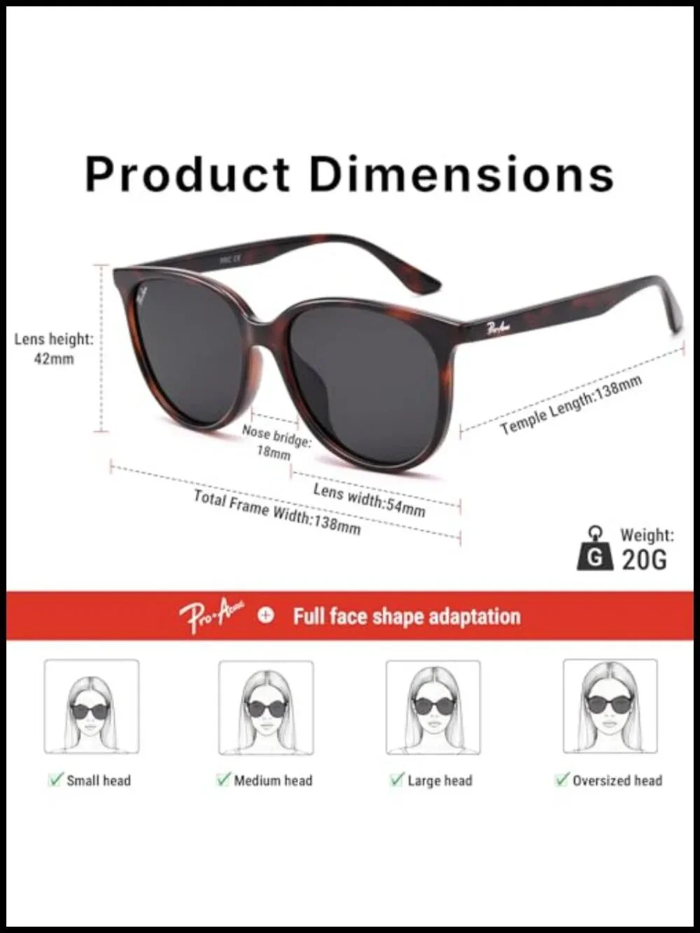 Retro Round Polarized UV400 Sunglasses, Lightweight Fashion Shades